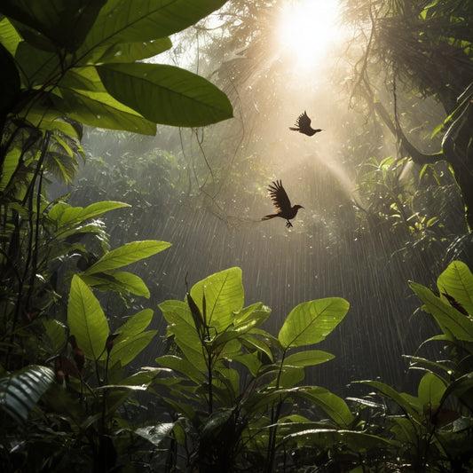 Rain Dripping on Leaves with Birds Singing (10, 20 or 60 minutes)